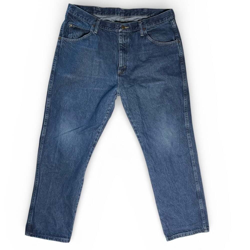 Wrangler Regular Fit Jeans Men’s 38x29 Blue Denim Cotton